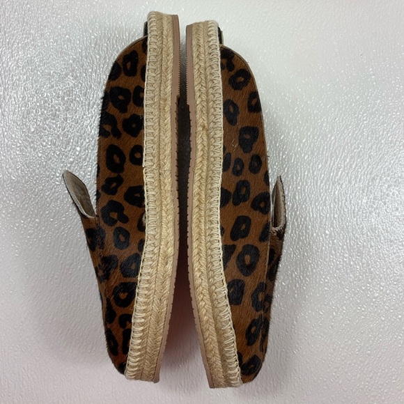 Kaanas Leopard Calf Hair Espadrille Mules NWOT - Picture 2 of 6